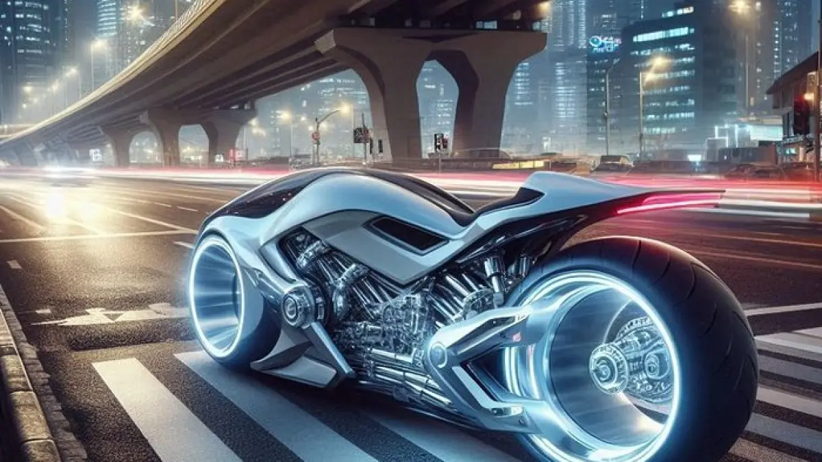 Indomobil eMotor Tyranno hadir dengan desain adventure, Android Auto, Apple CarPlay, dan jarak tempuh hingga 110 km.(Gemini AI)