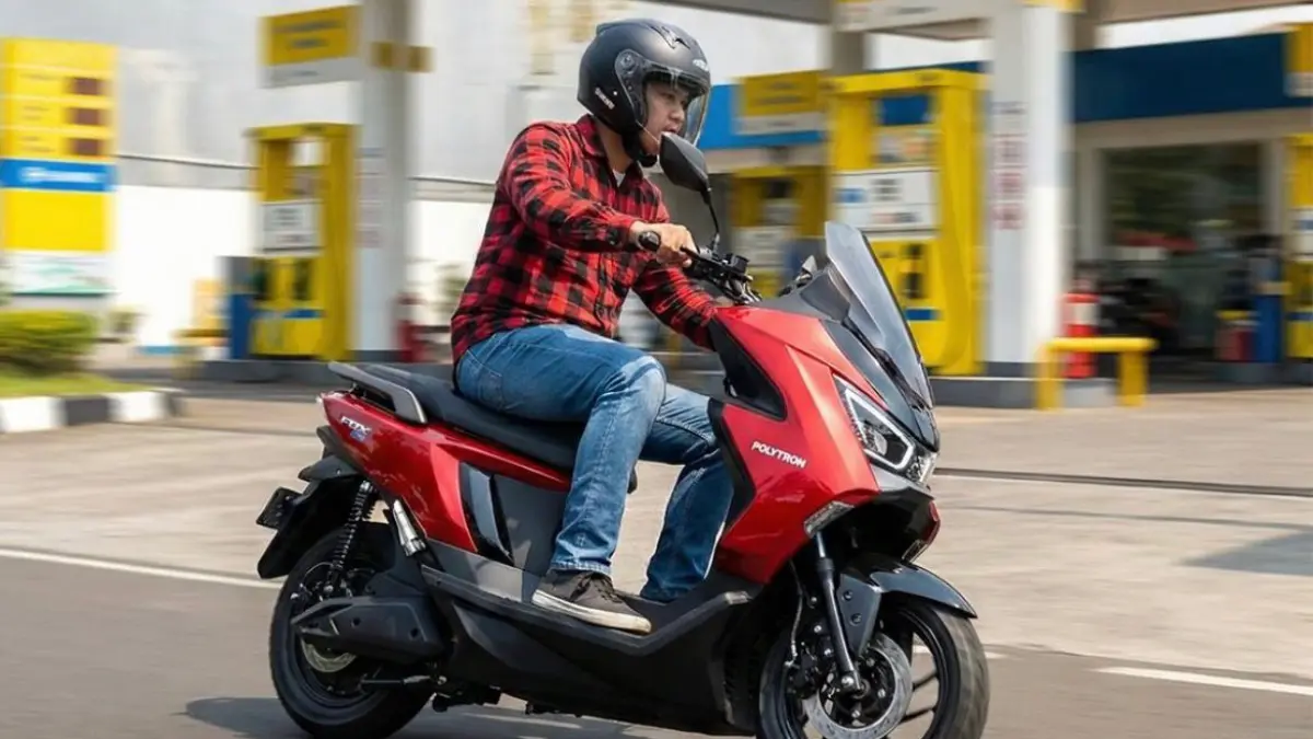 Polytron Fox 350 resmi meluncur dengan cruise control, hill start assist, dan harga mulai Rp15,5 juta. Simak spesifikasinya. (Screenshot Instagram)