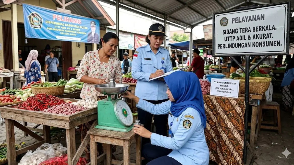 Antisipasi Kecurangan, Timbangan Pedagang Ditera UIang
Pastikan Sudah Sesuai Standar
(Gemini AI)