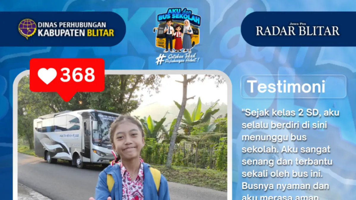 Juara umum like terbanyak lomba foto Aku dan Bus Sekolah Kabupaten Blitar. 