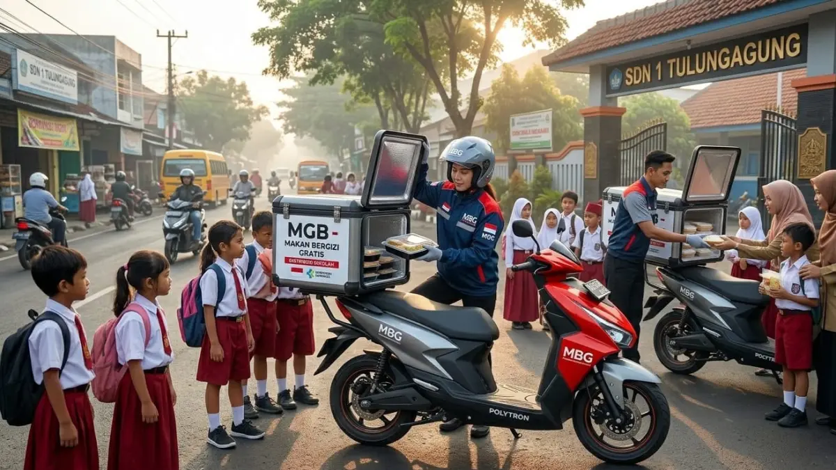 Motor listrik operasional MBG dinilai mampu meningkatkan efisiensi distribusi Program Makan Bergizi Gratis sekaligus mendukung energi bersih.