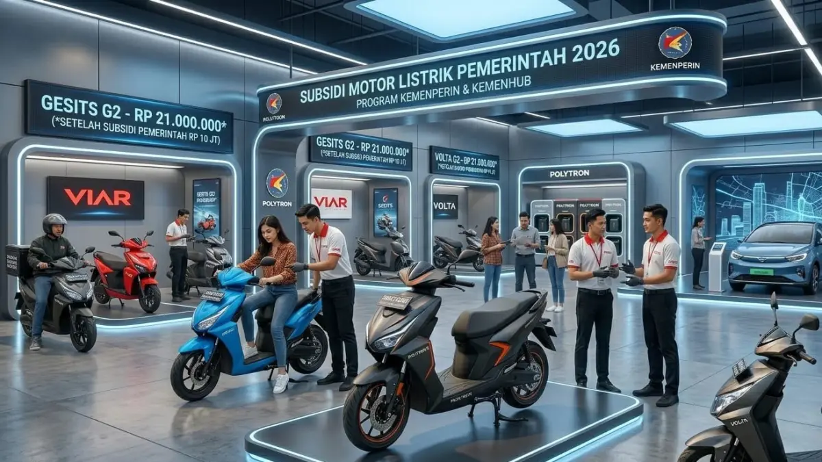 Subsidi motor listrik 2026 dinantikan konsumen dan industri karena dinilai penting untuk menjaga pertumbuhan pasar kendaraan listrik.
