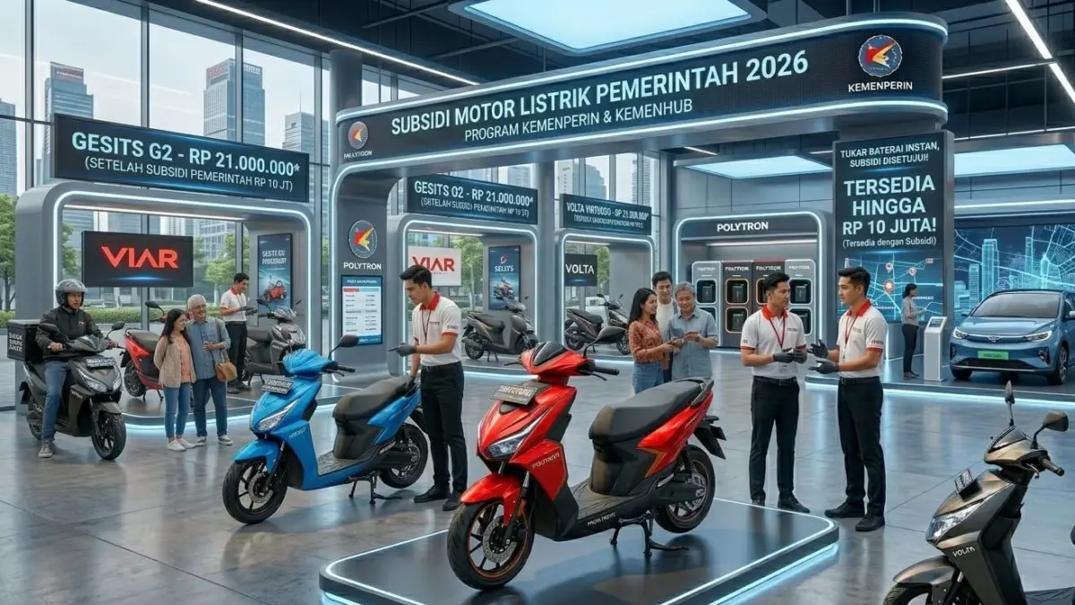 Subsidi motor listrik 2026 dinilai penting untuk mempercepat adopsi kendaraan listrik dan menjaga pertumbuhan industri nasional.