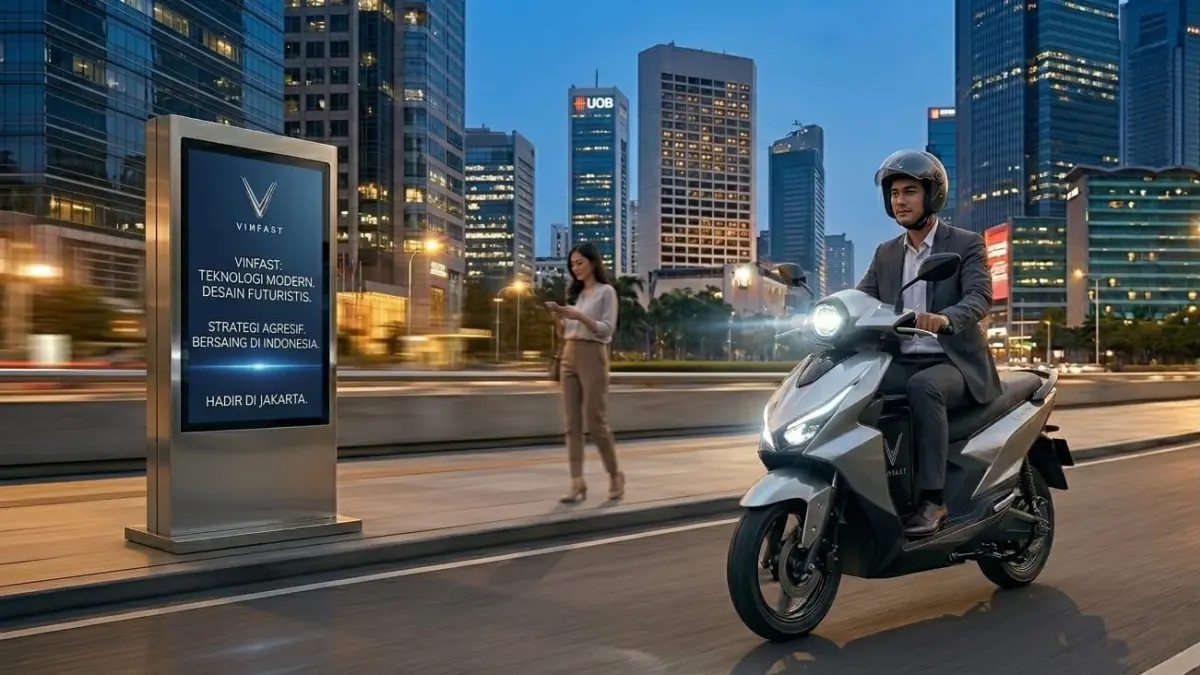 VinFast motor listrik memperkuat ekspansi di Indonesia dengan teknologi modern dan strategi agresif di pasar kendaraan listrik.