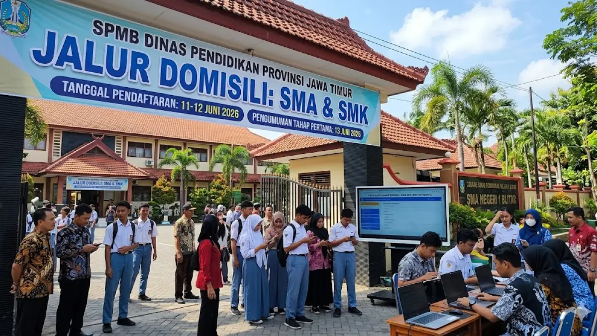 Pendaftaran Jalur Domisili SPMB Jatim Dibuka (Gemini AI)