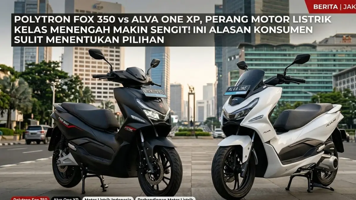 Polytron Fox 350 vs Alva One XP, simak perbandingan desain, teknologi, dan kenyamanan dua motor listrik populer Indonesia.
