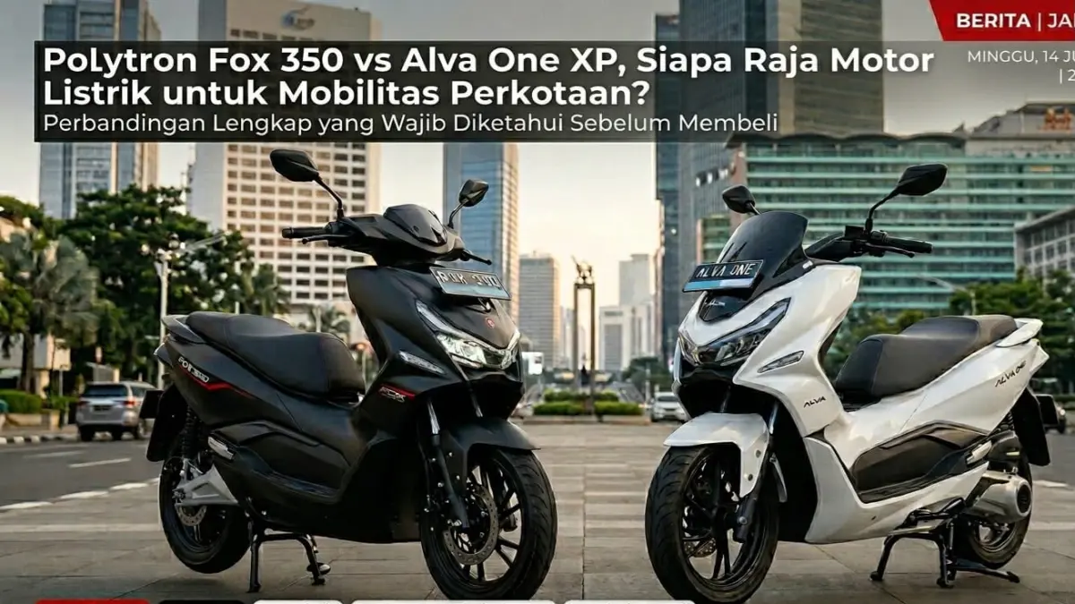 Polytron Fox 350 vs Alva One XP, simak perbandingan lengkap dua motor listrik modern yang ramai dibicarakan konsumen Indonesia.