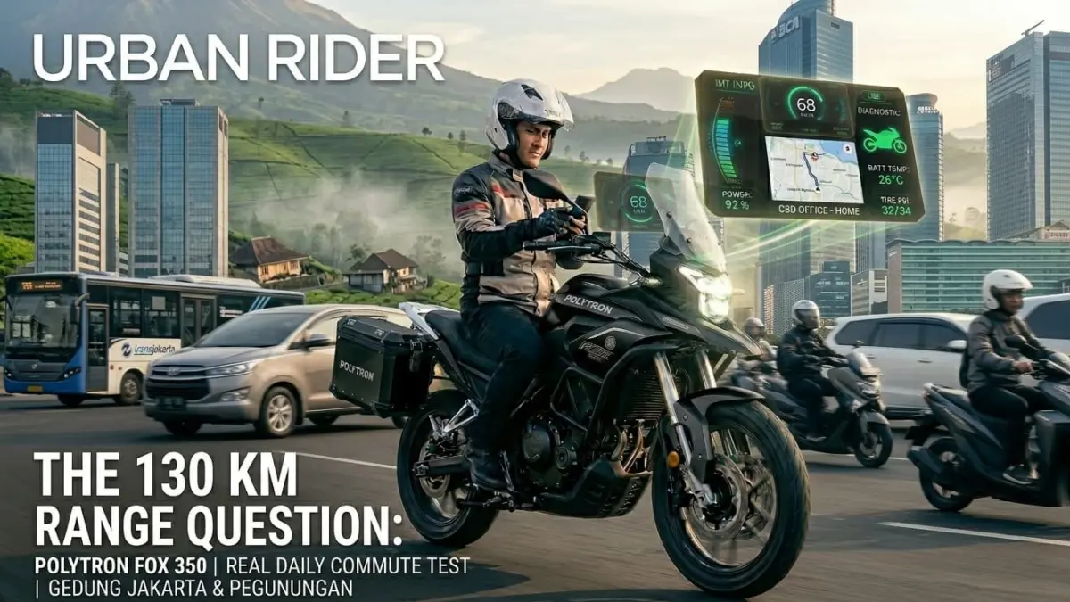 Jarak tempuh Polytron Fox 350 mencapai 130 km sekali cas. Cukupkah untuk aktivitas harian? Simak ulasannya.
