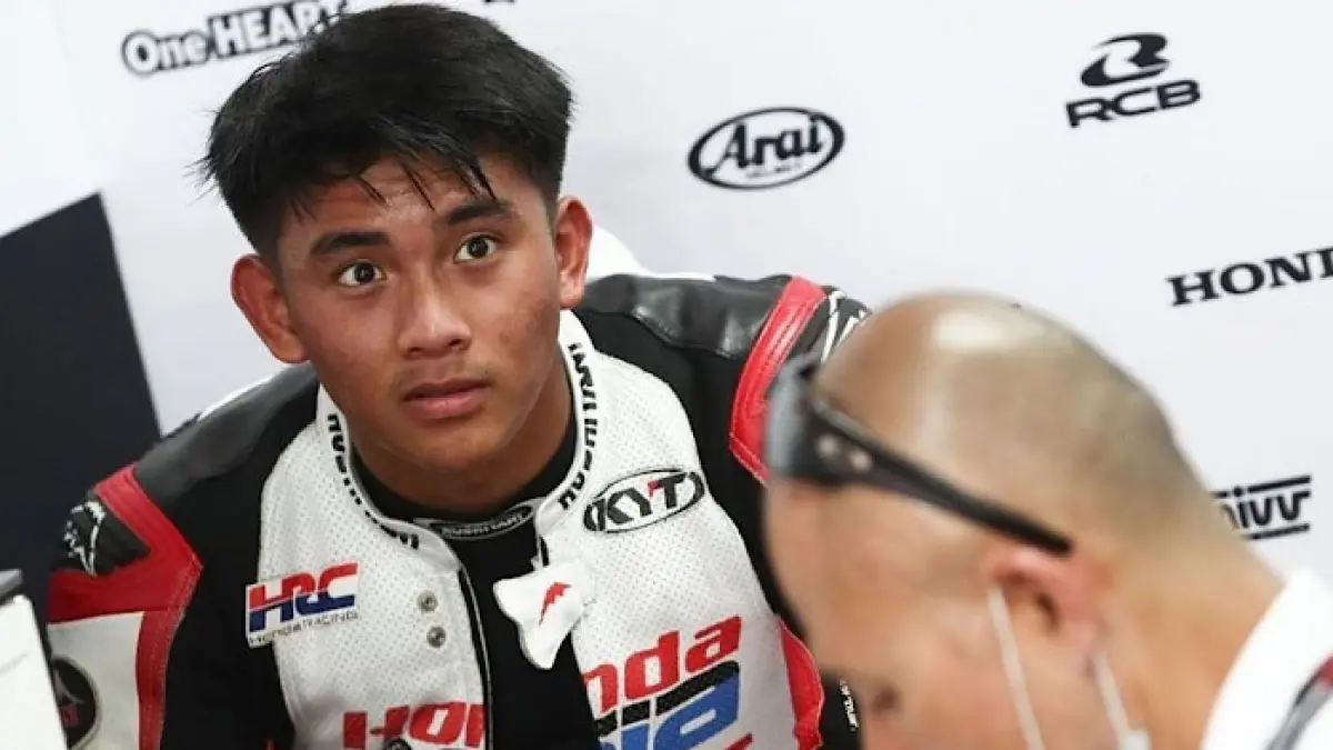 Mario Suryo Aji tampil konsisten di Moto2 Brasil 2026. Pembalap Indonesia itu membuka peluang meraih podium bersejarah.(pinterest)
