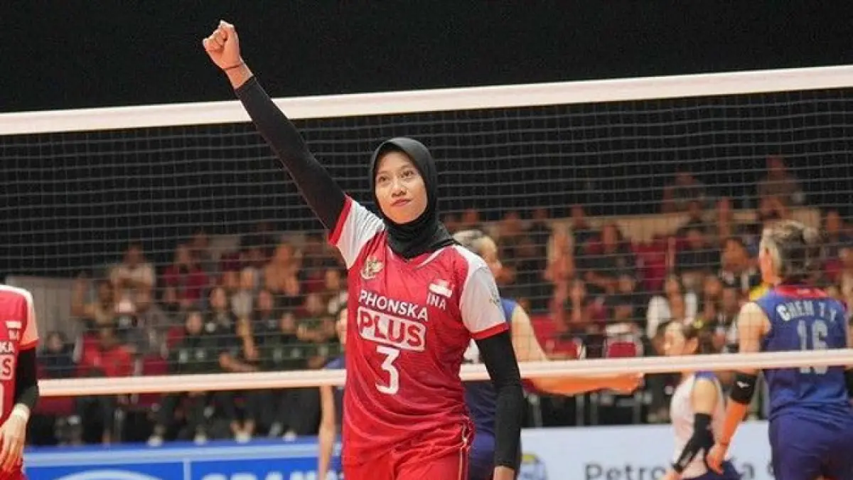 Megawati Hangestri menangis haru saat tim lapis dua Hyundai Hillstate comeback dramatis atas IBK Altos di Danyang Cup 2026. (Pinterest) 