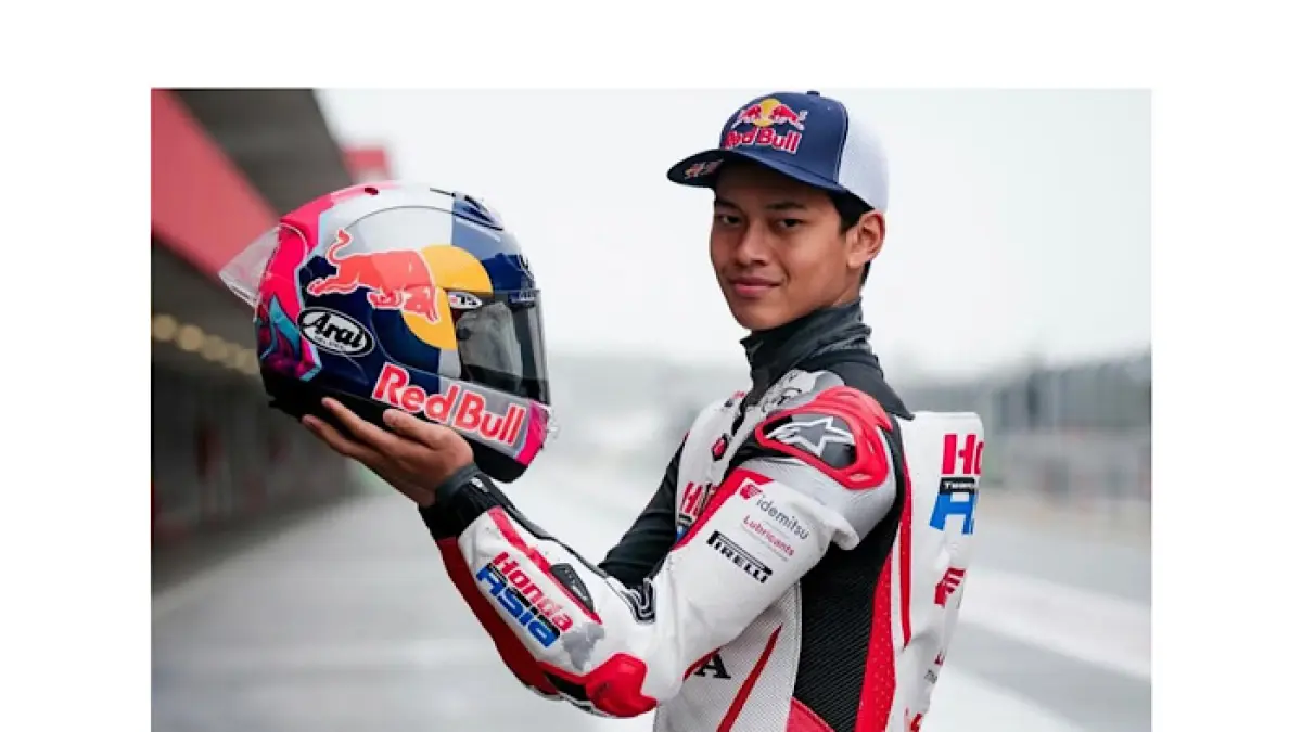 Veda Ega Pratama jadi sorotan Moto3 jelang GP Ceko. Paket misterius HRC di Honda Team Asia memicu banyak spekulasi.(pinterest)