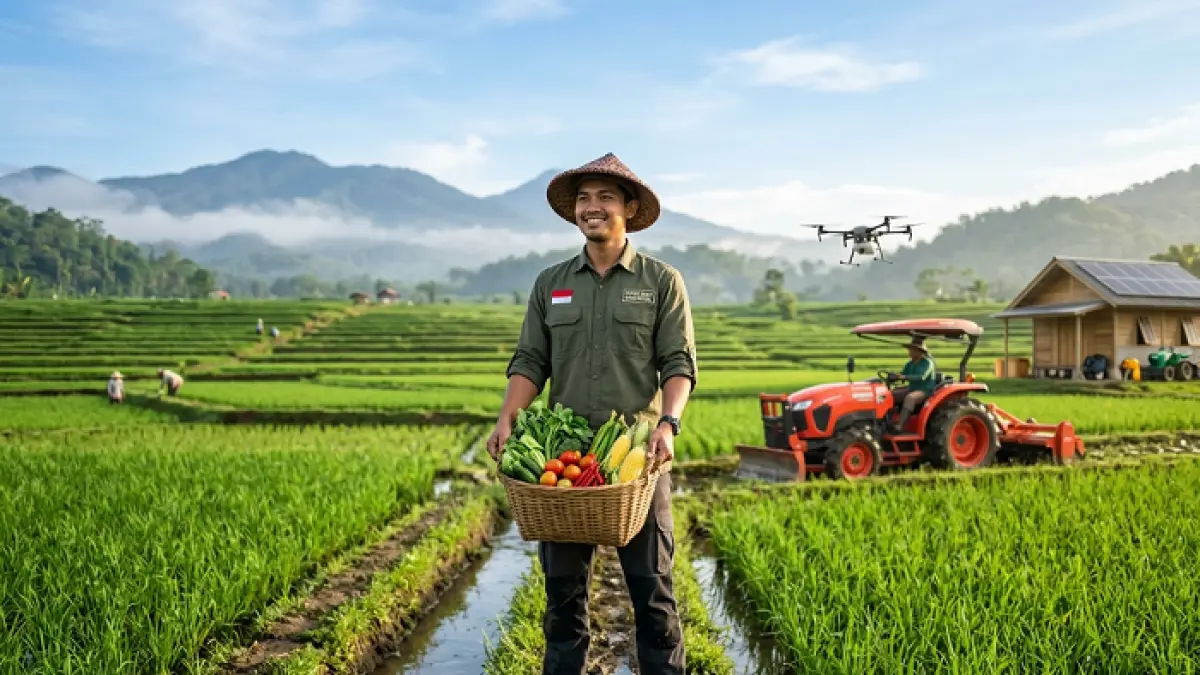 Kisah sukses petani muda Tasikmalaya yang bangkit dari pengangguran hingga meraih omzet Rp20 juta dari hidroponik. (GEMINI AI)