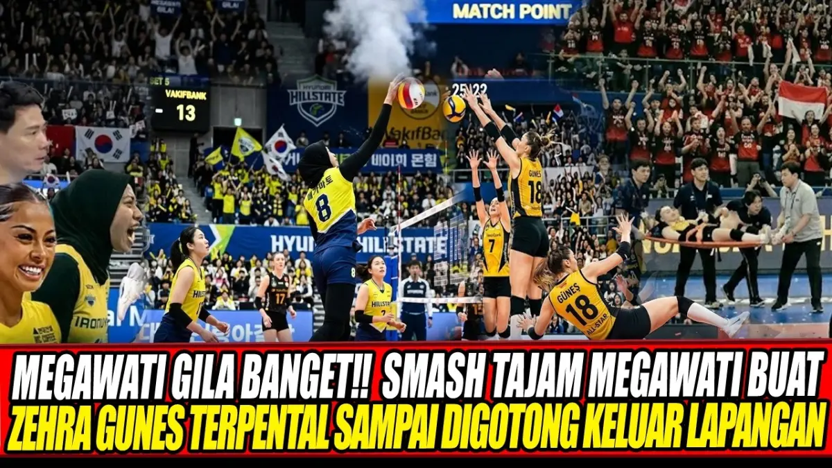 Megawati Hangestri tampil impresif saat Hyundai Hillstate menghadapi Fenerbahce Istanbul di laga persahabatan internasional. (Youtube.com)