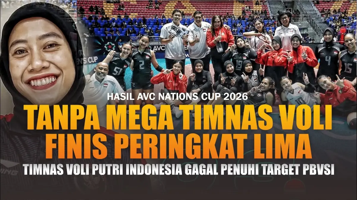 Ranking FIVB Timnas Voli Putri Indonesia melonjak 20 peringkat usai tampil impresif di AVC Nations Cup 2026. (Youtube. com)