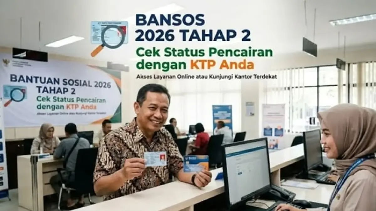 Cara cek Bansos Kemensos Juni 2026 lewat HP. Cek status PKH, BPNT, bantuan beras, dan BPJS PBI secara online dengan NIK KTP.(Gemini AI)