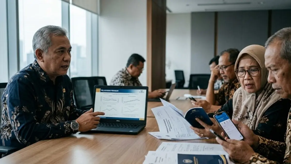 Aset Taspen tembus Rp400 triliun lebih. Dirut Roni paparkan kondisi dana pensiun ASN dan kinerja perusahaan. (Ilustrasi Gemini AI)