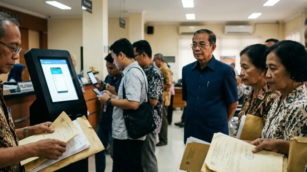 Direktur Utama Taspen mengungkap mayoritas pensiunan ASN masih memilih layanan manual dibanding digital. (Ilustrasi Gemini AI)