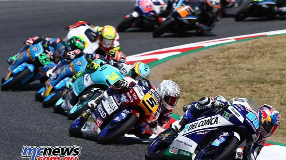 Hasil Moto3 Ceko 2026 menghadirkan aksi luar biasa Veda Ega Pratama yang finis kelima usai start dari posisi ke-20. (Pinterest) 