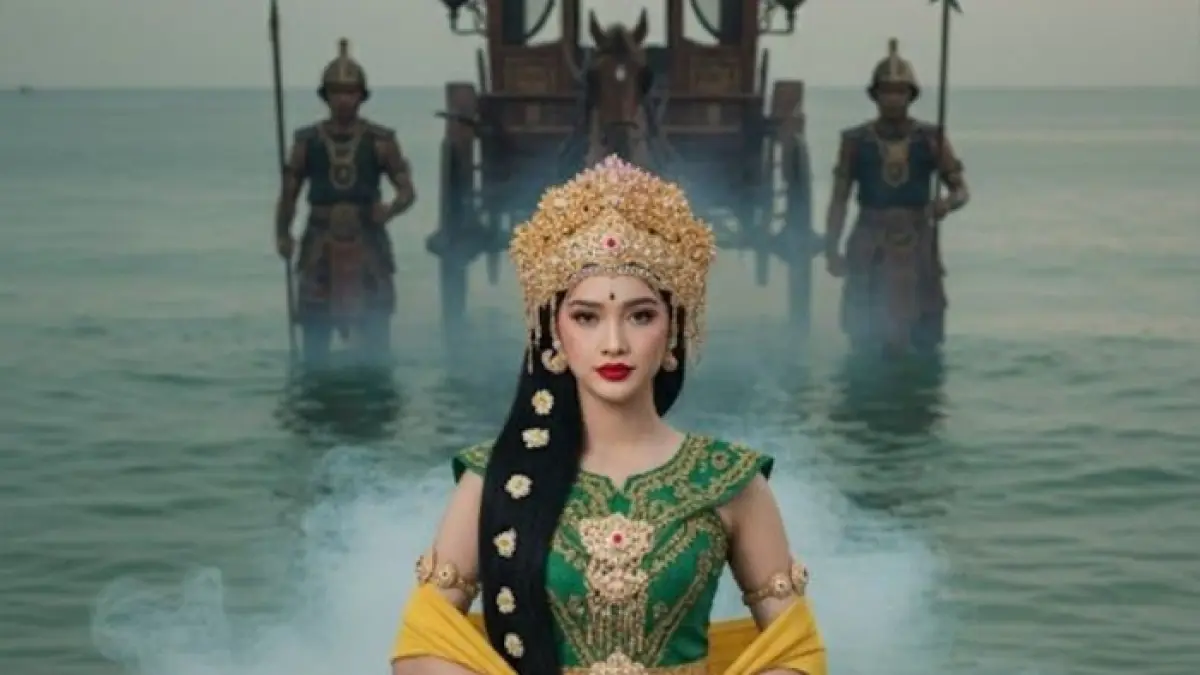 Menguak fakta ilmiah dan legenda kuno di balik Kisah Misteri Nyi Roro Kidul serta rahasia fatal gulungan ombak maut pantai selatan. (PINTEREST)