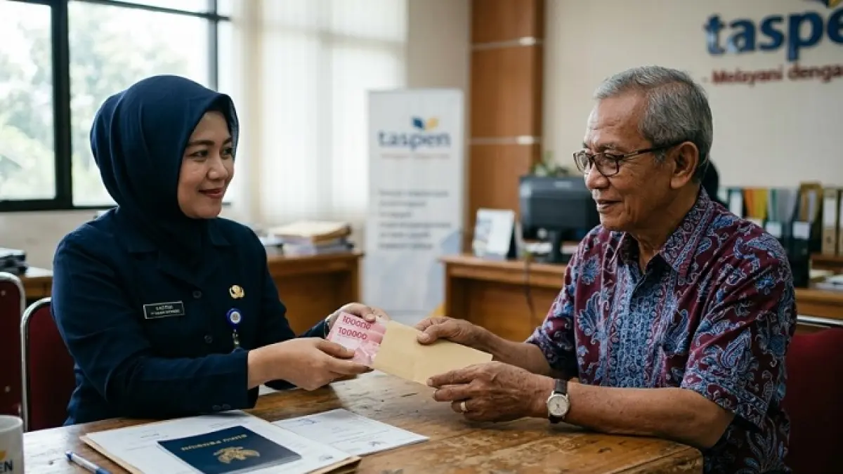 Uang pesangon pensiunan PNS golongan 3 dan 4 2026 tembus Rp4,9 juta, ini rincian resmi PT Taspen dan aturan PP terbaru (Ilustrasi Gemini AI)