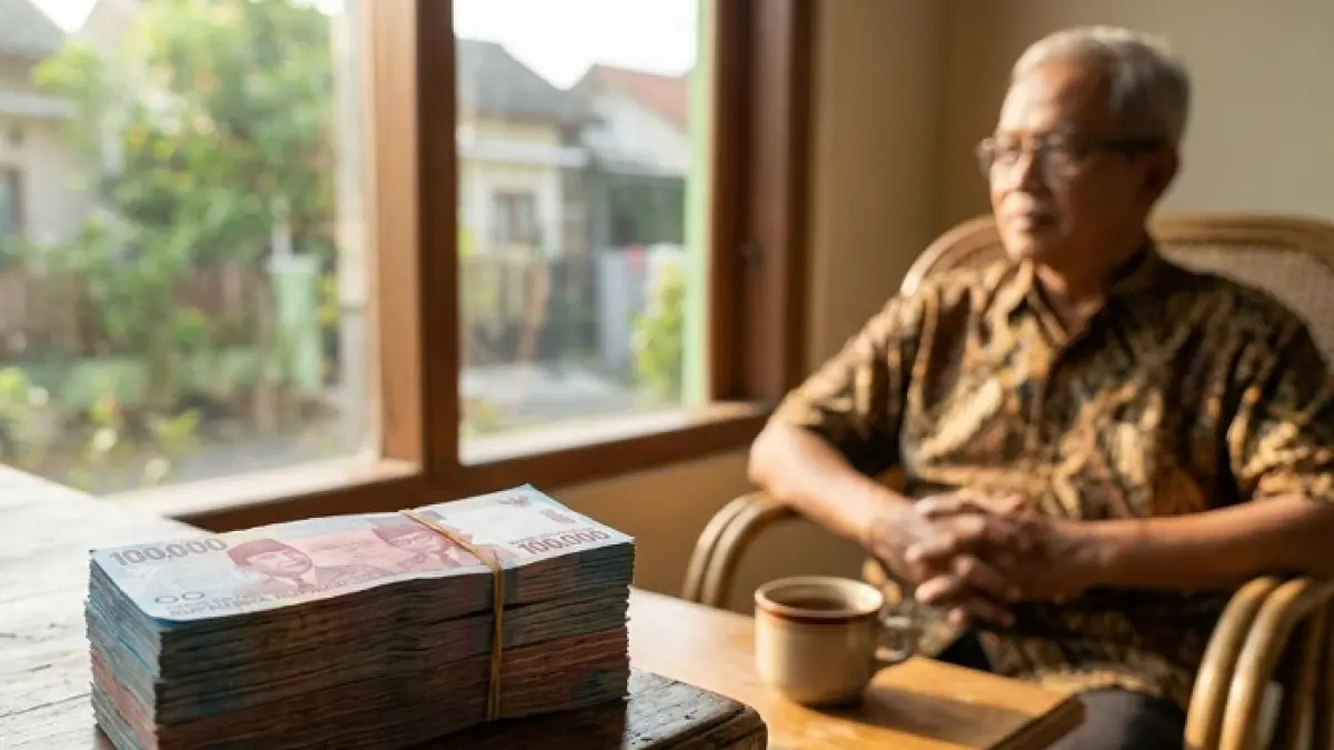 Uang pesangon pensiunan PNS golongan 3 dan 4 viral Rp4,9 juta, cek fakta resmi PT Taspen terbaru (Ilustrasi Gemini AI)