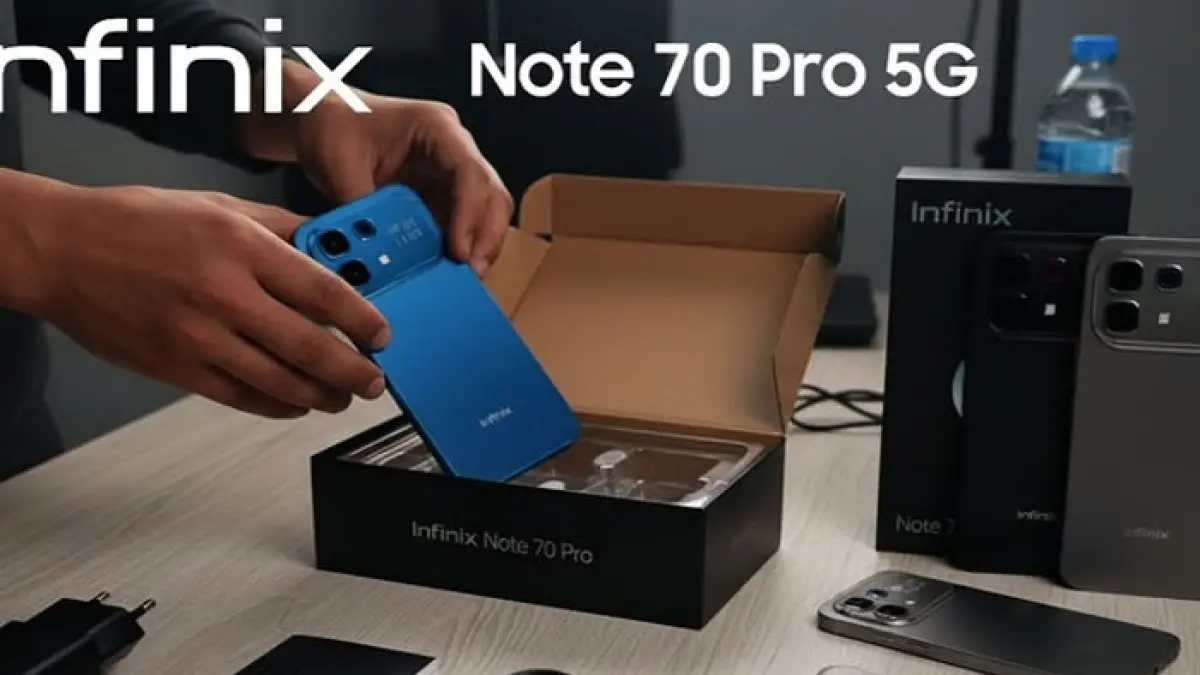 Infinix Note 70 Pro 5G dirumorkan hadir dengan layar belakang, kamera 200 MP, dan baterai 7.000 mAh. (Pinterest) 