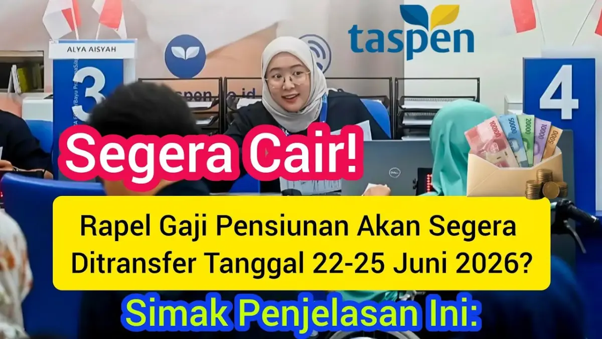 Rapel gaji pensiunan 2026 dikabarkan cair 22-25 Juni. PT Taspen akhirnya memberi penegasan soal fakta sebenarnya. (Youtube. com)