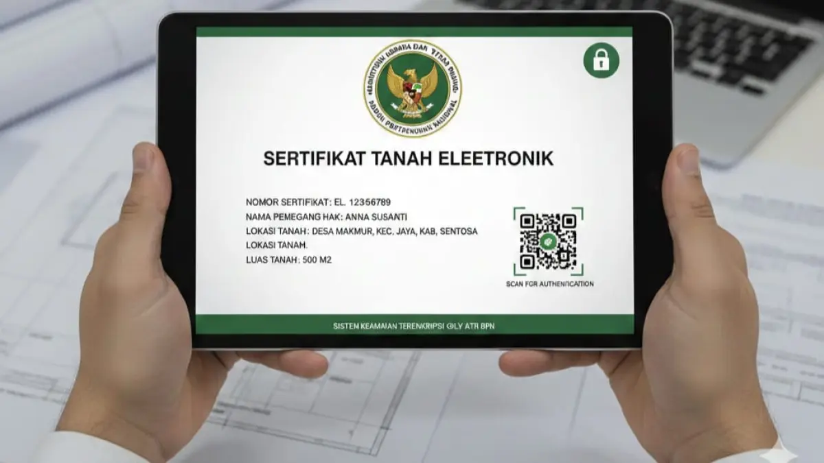Sertifikat tanah elektronik resmi diperluas ATR/BPN. Simak manfaat, keamanan QR Code, dan proses konversi dari sertifikat kertas.