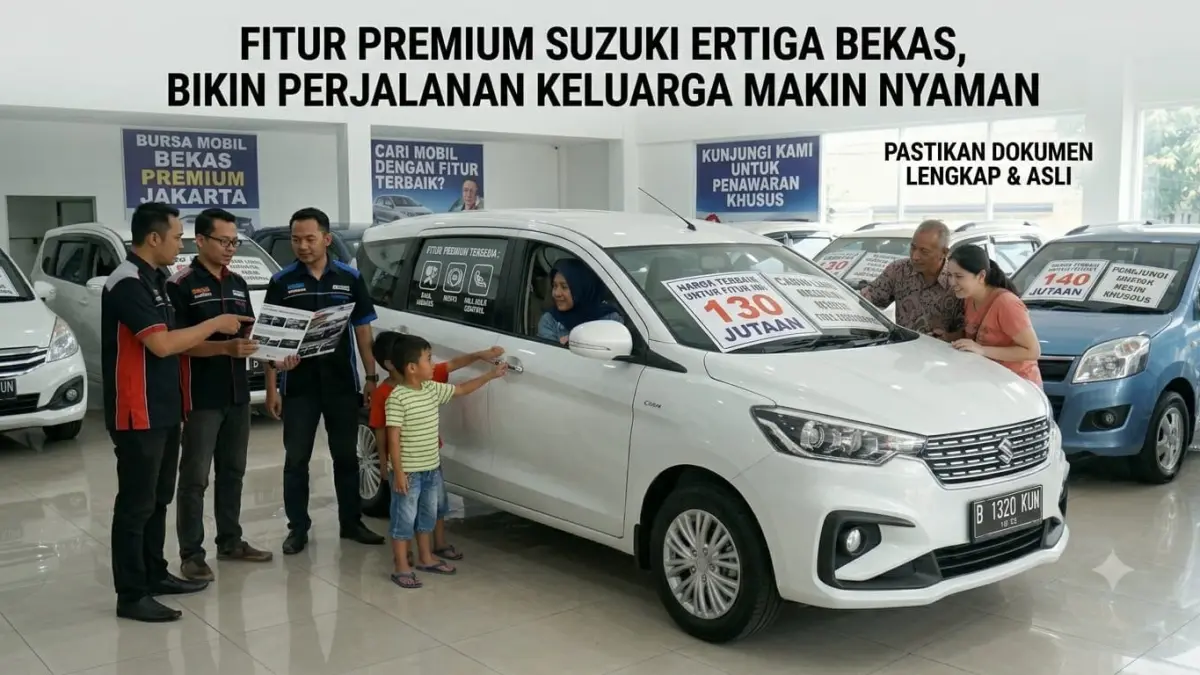 Suzuki Ertiga bekas banyak diburu karena kabin luas, irit BBM, nyaman untuk keluarga, dan harga yang semakin terjangkau.
