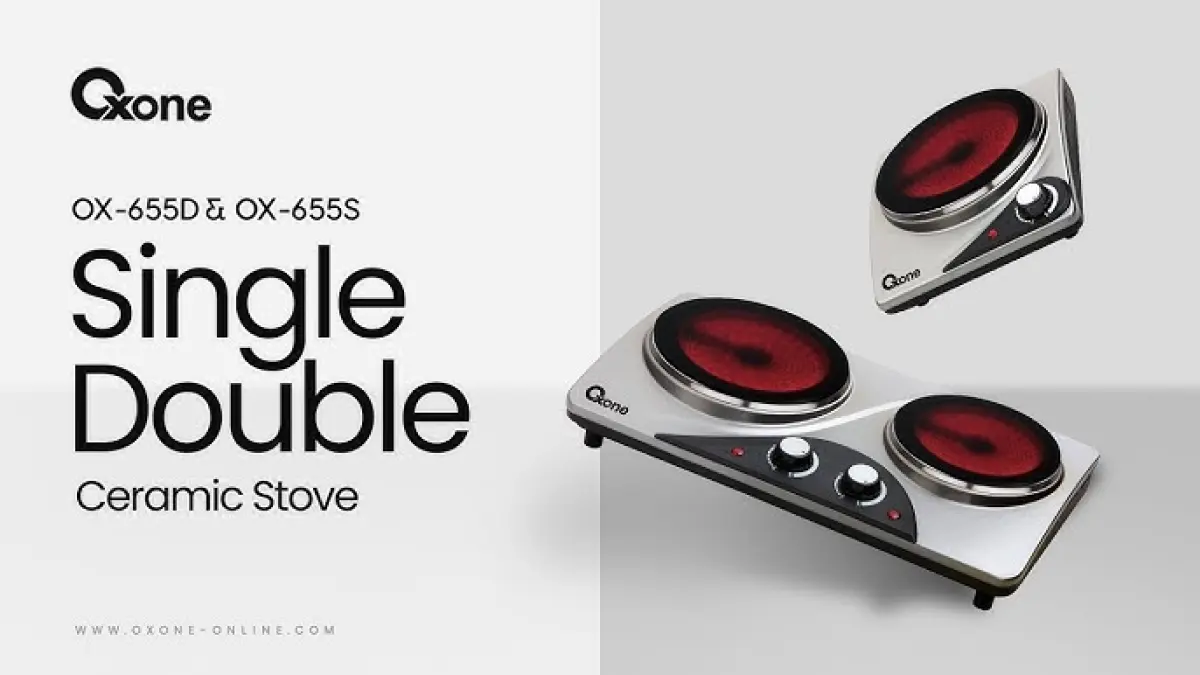 Oxone OX655S hadir dengan teknologi ceramic stove 800 watt yang mendukung aktivitas memasak lebih praktis dan aman.