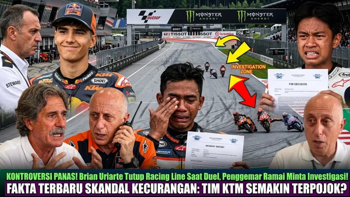 Veda Ega Pratama jadi sorotan usai duel kontroversial Moto3 Ceko. Benarkah manuver Brian Uriarte melampaui batas? (Youtube. com)