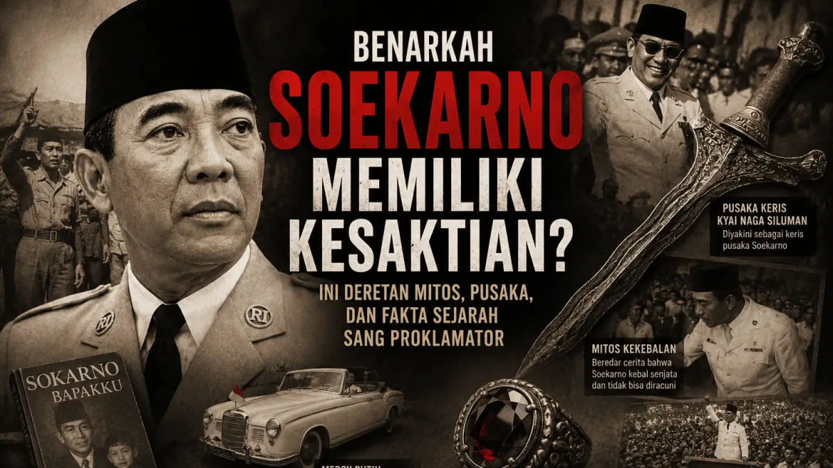 Mitos, pusaka, dan fakta sejarah di balik sosok Soekarno.
