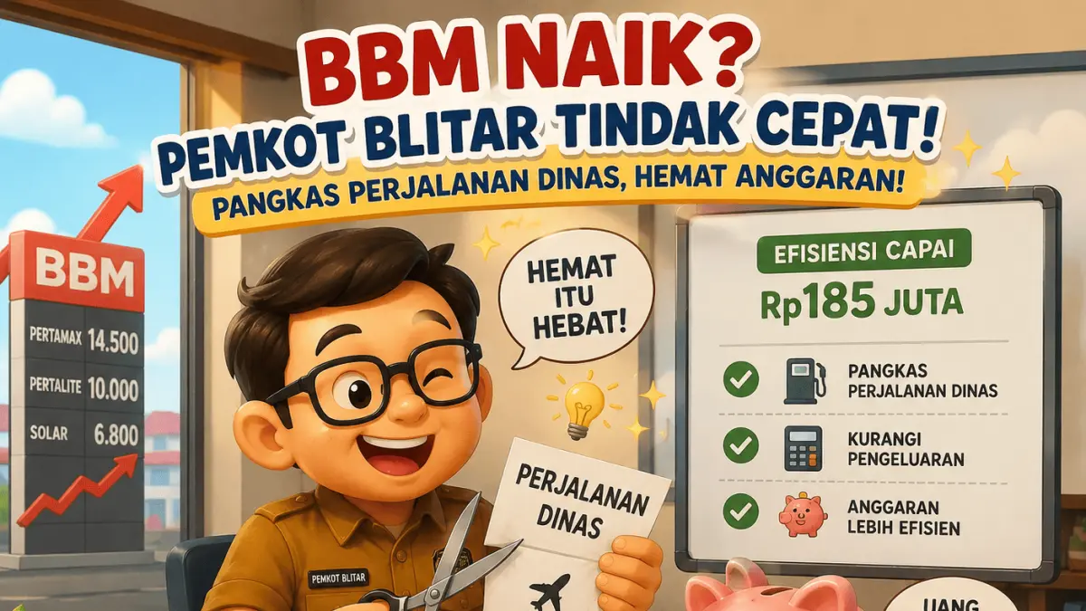 Pemkot Blitar memangkas perjalanan dinas sebagai langkah efisiensi anggaran di tengah kenaikan harga BBM.