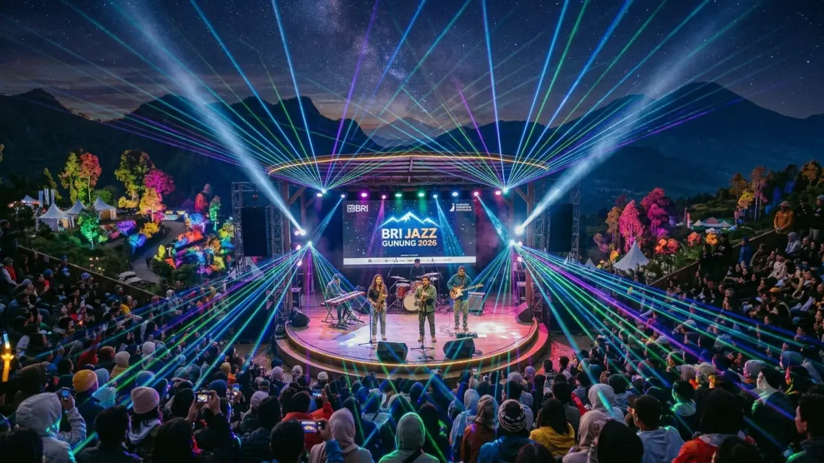 BRI Jazz Gunung 2026 siap hadir dengan konser musik di alam terbuka yang memadukan jazz, budaya, dan wisata dalam satu festival.