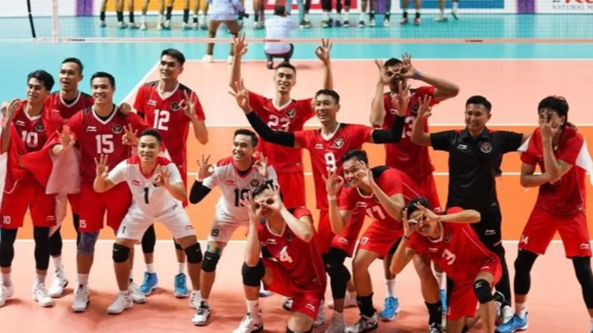 Timnas Voli Putra Indonesia juara AVC Cup 2026 usai mengalahkan Korea Selatan. PBVSI memberikan bonus Rp50 juta kepada setiap pemain.(Pinterest)
