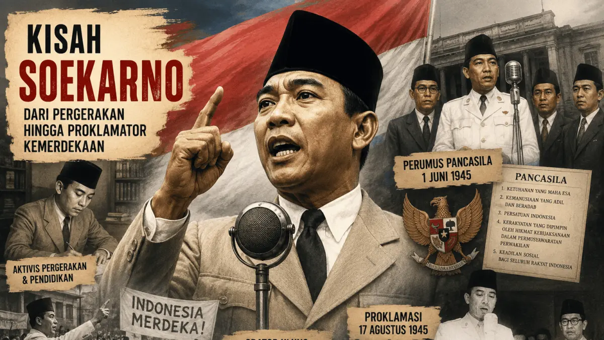 Di balik gelar Sang Proklamator, kisah Soekarno menyimpan perjuangan panjang sekaligus keputusan-keputusan kontroversial yang hingga kini masih menjadi perdebatan.
