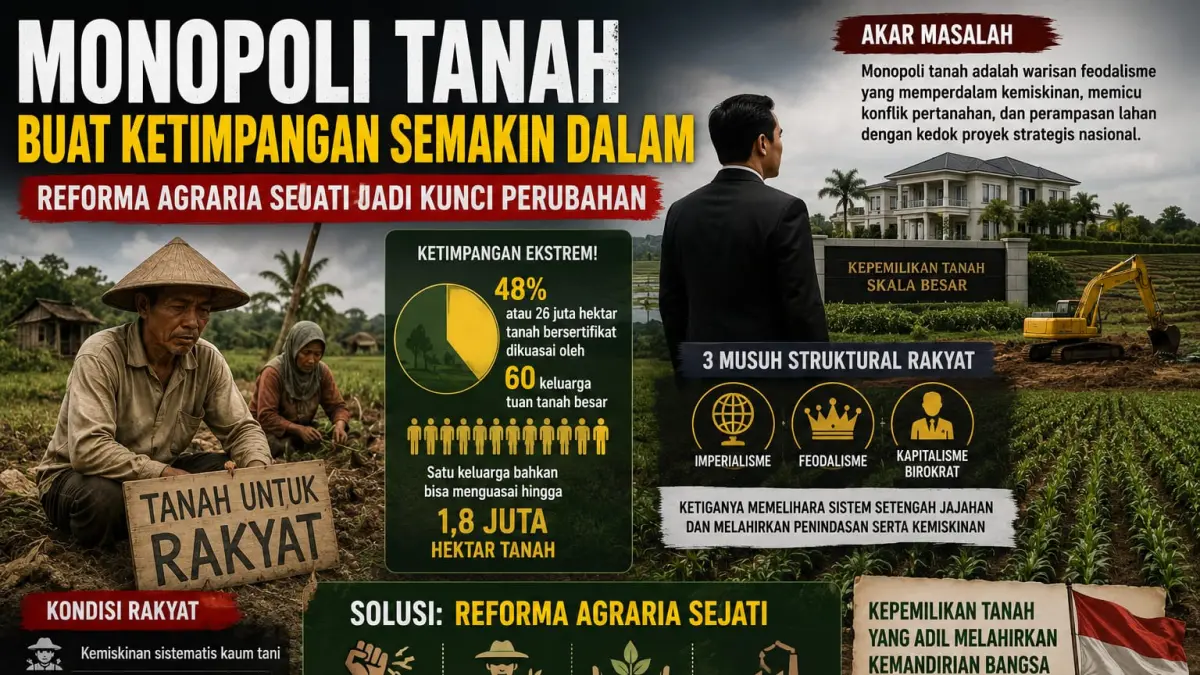 Ketimpangan penguasaan tanah masih menjadi isu yang terus diperbincangkan. Reforma agraria dinilai memiliki peran penting dalam menciptakan pemerataan akses lahan, mengurangi konflik agraria, dan memperkuat kesejahteraan masyarakat.