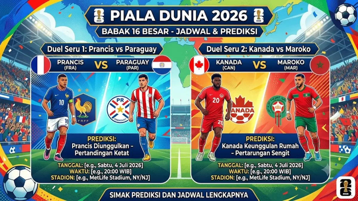 Les Bleus datang dengan kekuatan penuh dan lini serang mematikan, sementara La Albirroja siap jadi kuda hitam yang bisa mengejutkan dunia di babak 16 besar 💥