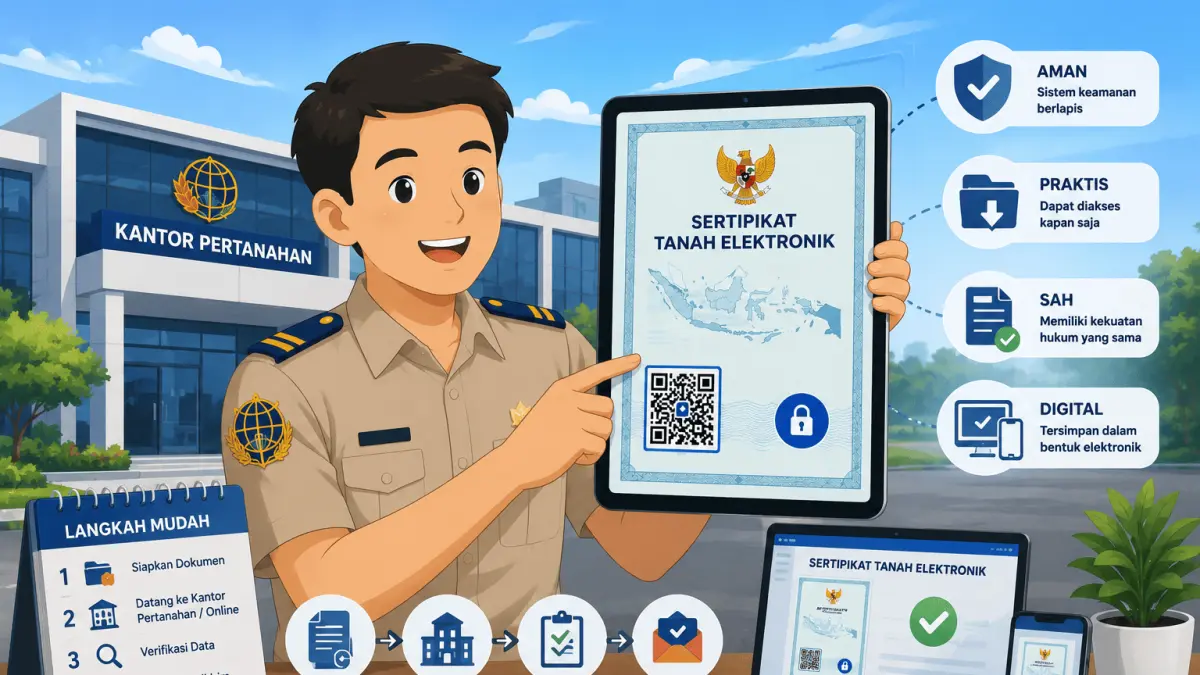 Pengurusan sertifikat tanah elektronik dapat dilakukan secara langsung maupun online.