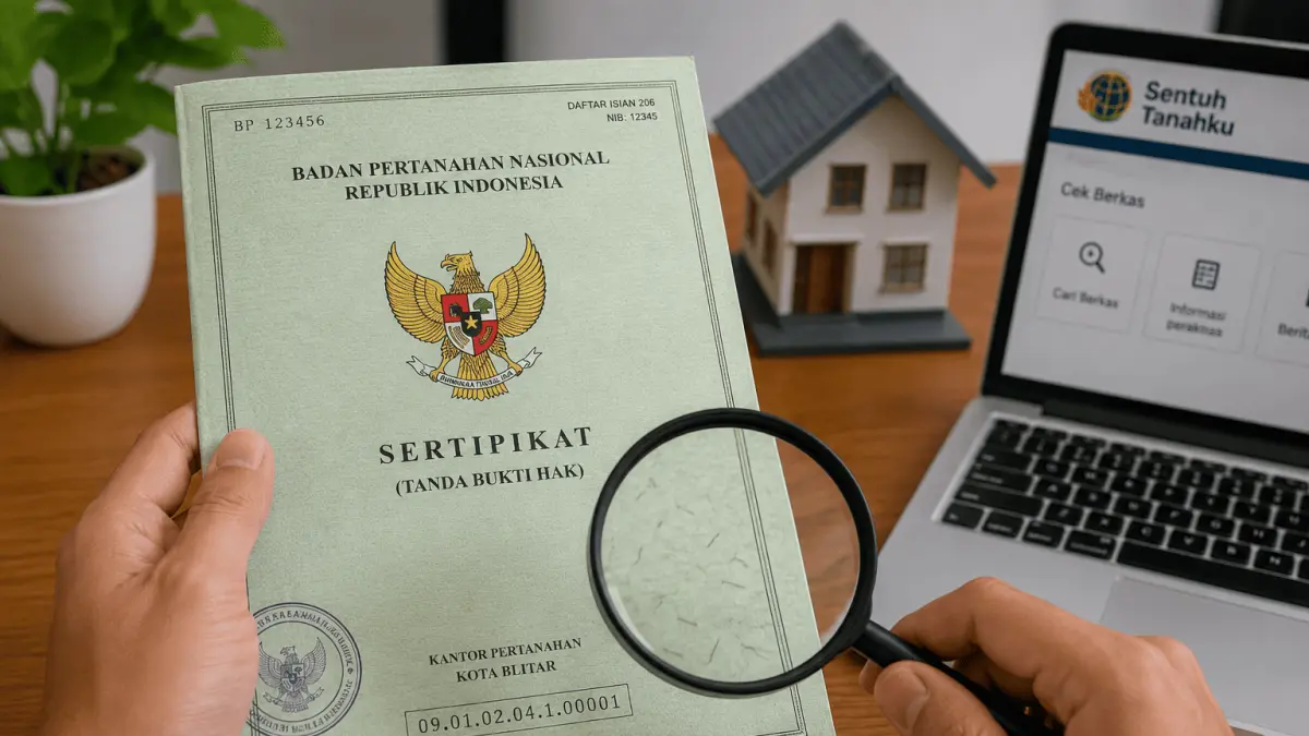 Masyarakat diimbau mengecek keaslian sertifikat tanah melalui layanan resmi ATR/BPN sebelum melakukan transaksi guna menghindari risiko pemalsuan.