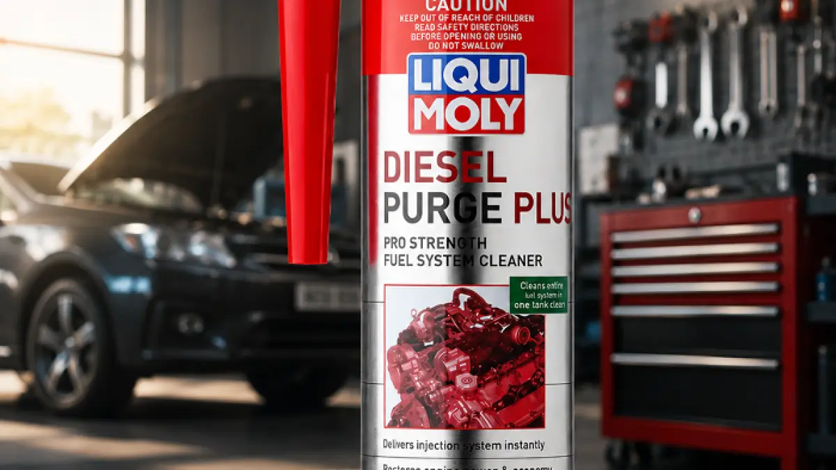 Rawat mesin diesel Anda dengan Liqui Moly Diesel Purge agar performa kembali bertenaga, hemat solar, dan bebas asap hitam pekat secara instan. (GEMINI AI)