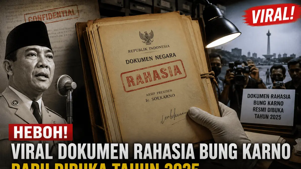 Viral! Dokumen rahasia Bung Karno diklaim baru dibuka pada 2025. Benarkah isinya mengguncang Indonesia? Simak faktanya.
