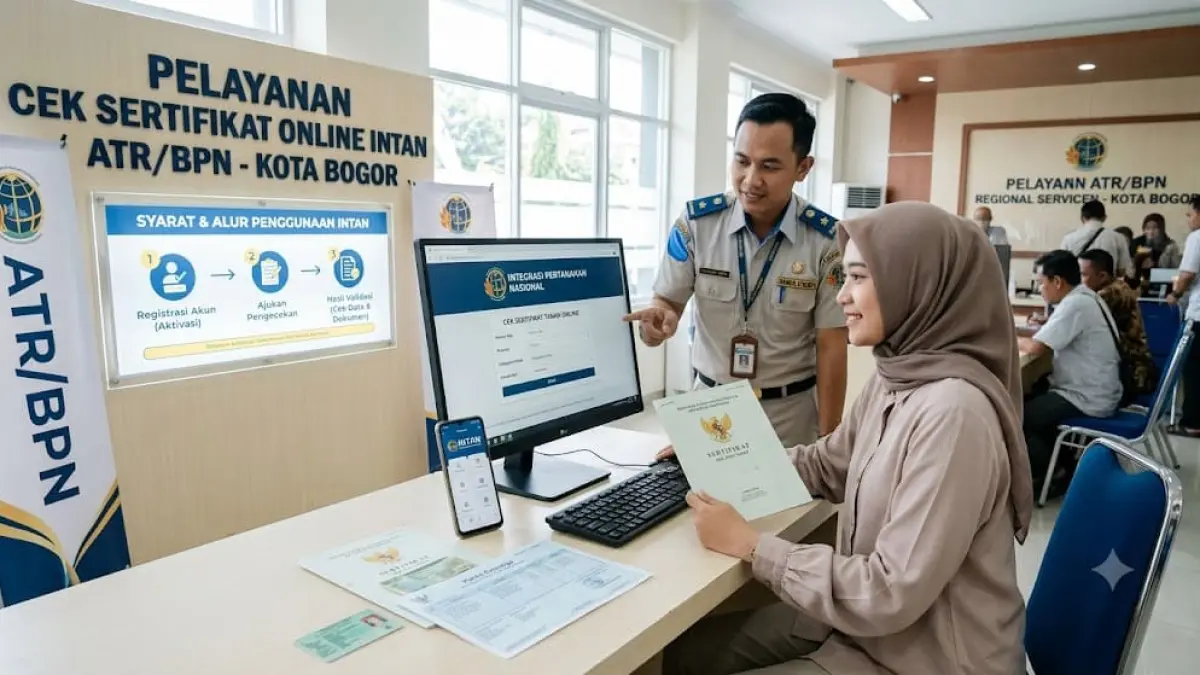 ILUSTRASI AI : Cek sertifikat online di INTAN ATR/BPN: mudah, cepat, dan aman! 