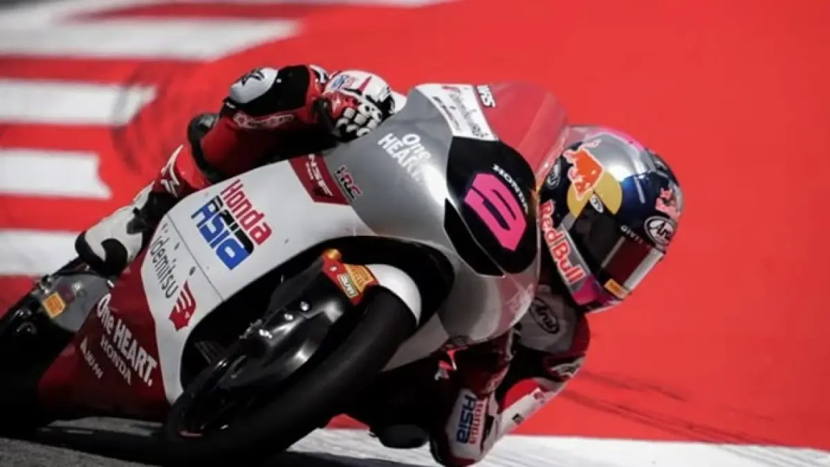 Feda Ega Pratama sempat diklaim tercepat di Moto3 Jerman dan dipuji Aki Ajo serta Dani Pedrosa. Namun video itu mengungkap seluruh cerita hanyalah karangan. (Pinterest) 