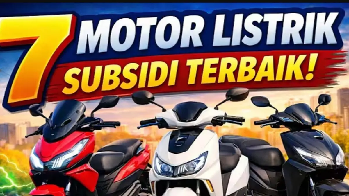Subsidi motor listrik Rp7 juta membuat harga berbagai model turun drastis. Simak daftar 7 motor listrik terbaik beserta harga dan spesifikasinya.(ScYoutube)