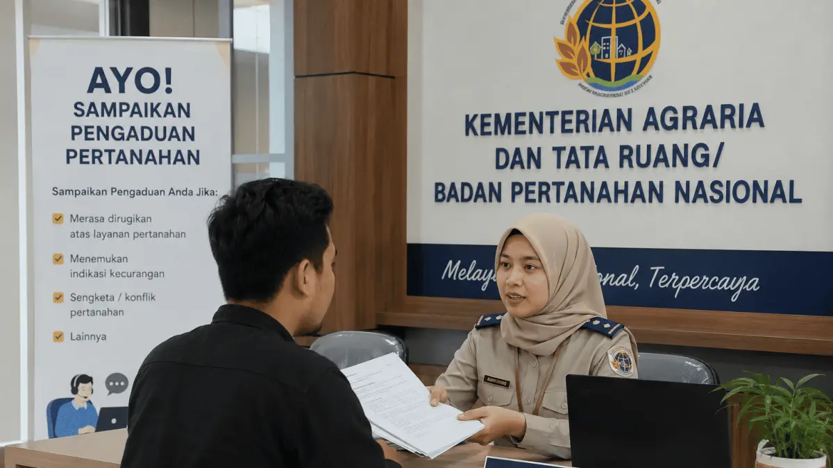 Warga mengajukan pengaduan kasus pertanahan di kantor ATR/BPN dengan melengkapi persyaratan sesuai prosedur yang berlaku