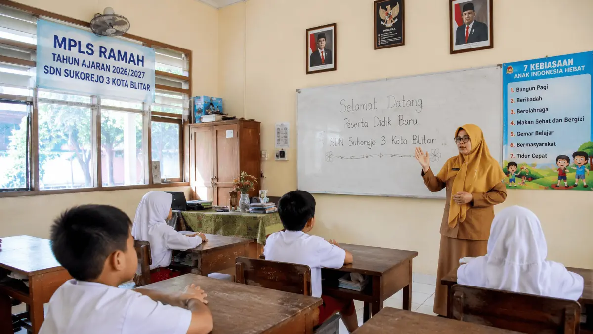 MPLS di SDN Sukorejo 3 Kota Blitar tetap berlangsung meski tahun ajaran 2026/2027 hanya menerima lima murid baru.