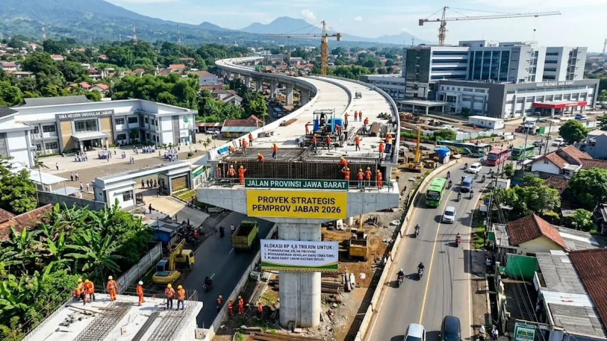 Pemprov Jawa Barat mengalokasikan Rp4,8 triliun untuk pembangunan jalan, sekolah baru, rumah sakit, serta peningkatan layanan dasar pada 2026.

