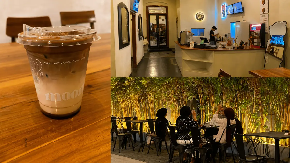 DHINAN UNTUK RADAR BLITAR
NYAMAN: Pengunjung menikmati sajian menu kopi hingga makanan ringan di Morookopi. 
