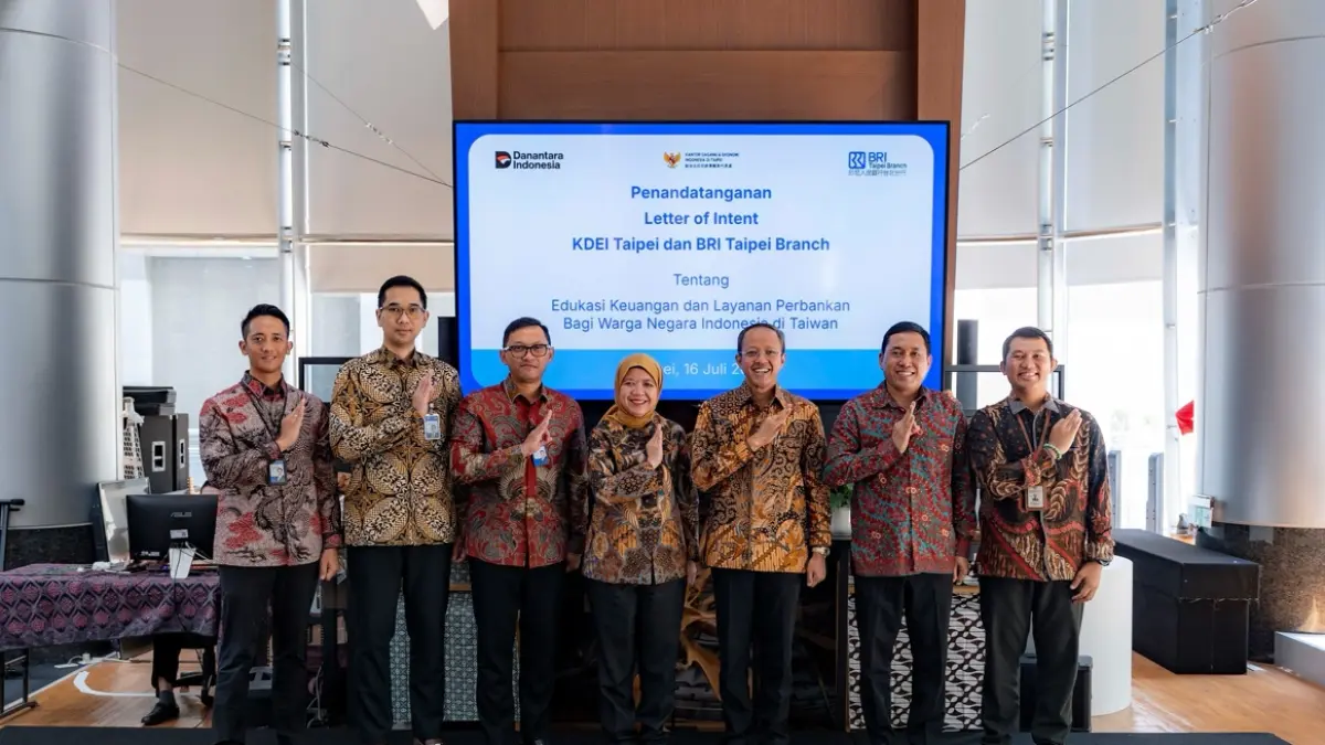 Kantor Cabang Luar Negeri Taipei bersama Kantor Dagang dan Ekonomi Indonesia (KDEI) Taipei menandatangani&nbsp;Letter of Intent&nbsp;(LoI) dalam edukasi keuangan dan layanan perbankan.